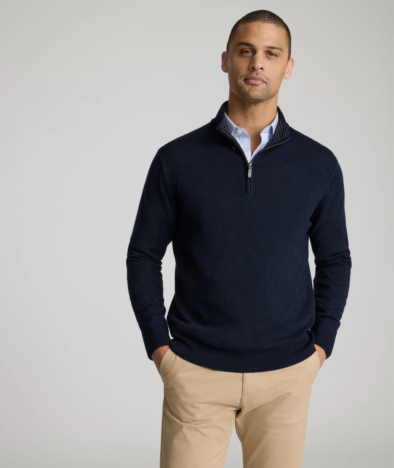 Merino Wool Quarter-Zip Sweater - FINAL SALE
