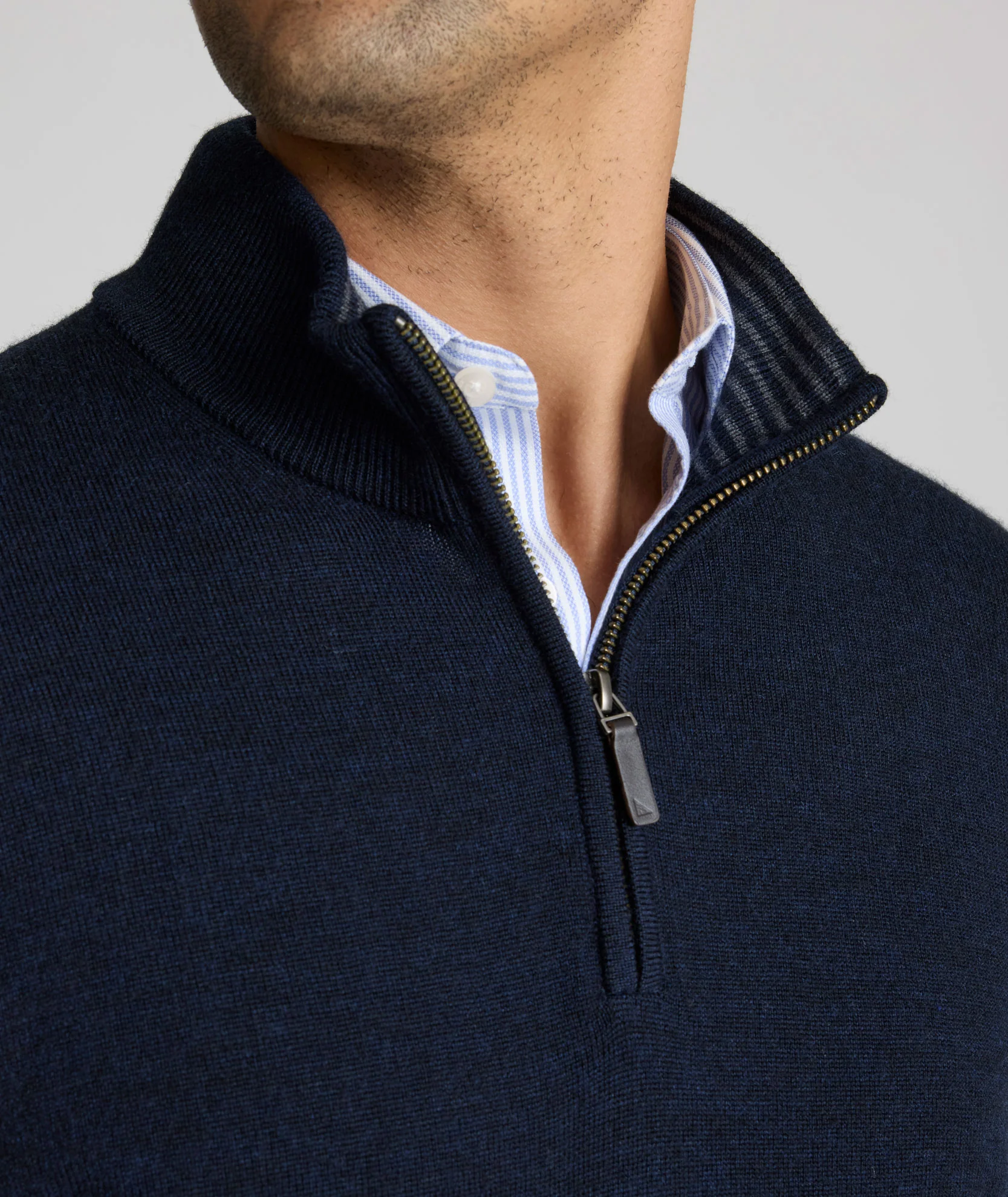 Merino Wool Quarter-Zip Sweater - FINAL SALE - Image 3