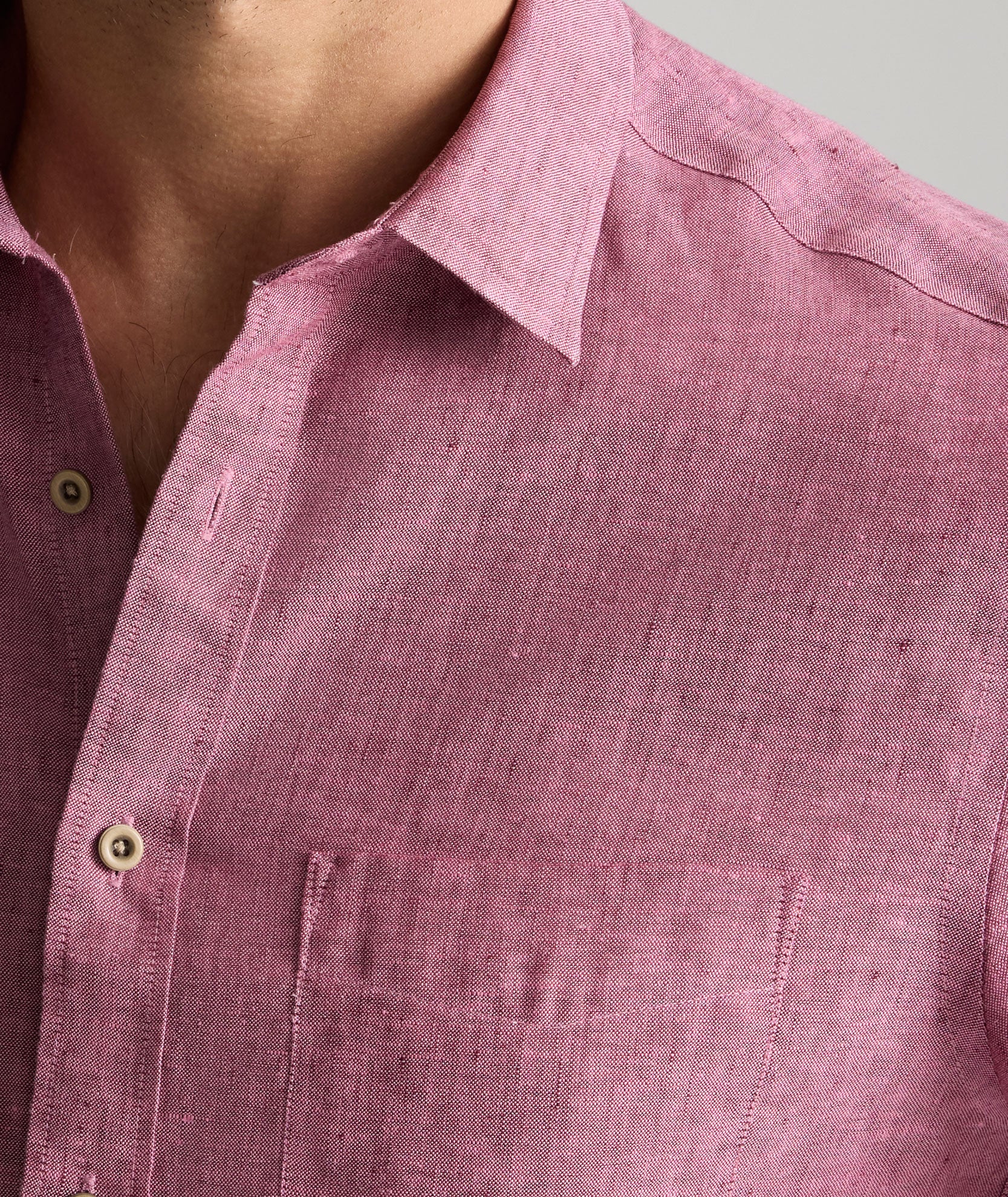 Wrinkle-Resistant Linen Short-Sleeve Cameron Shirt - FINAL SALE - Image 3