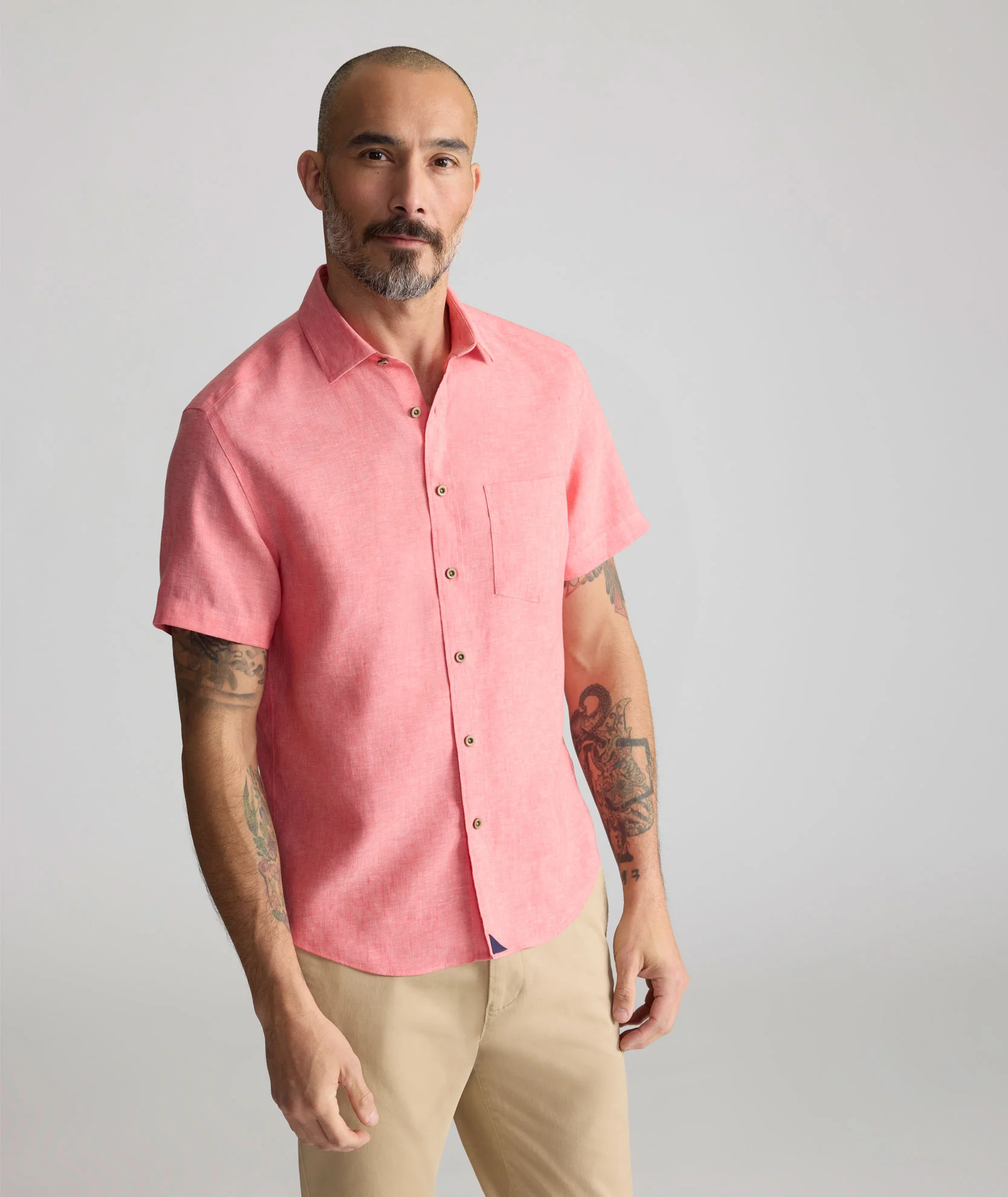 Wrinkle-Resistant Linen Short-Sleeve Cameron Shirt - Image 4
