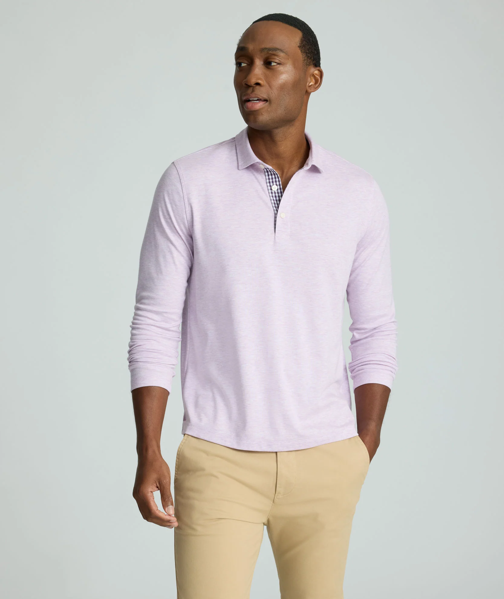 Wrinkle-Free Long-Sleeve Polo - FINAL SALE