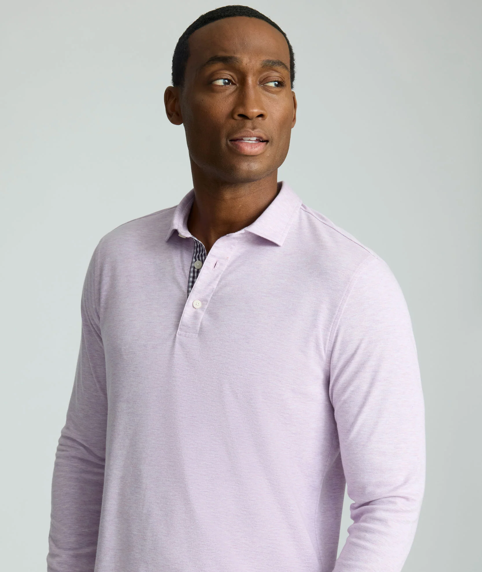 Wrinkle-Free Long-Sleeve Polo - FINAL SALE - Image 2