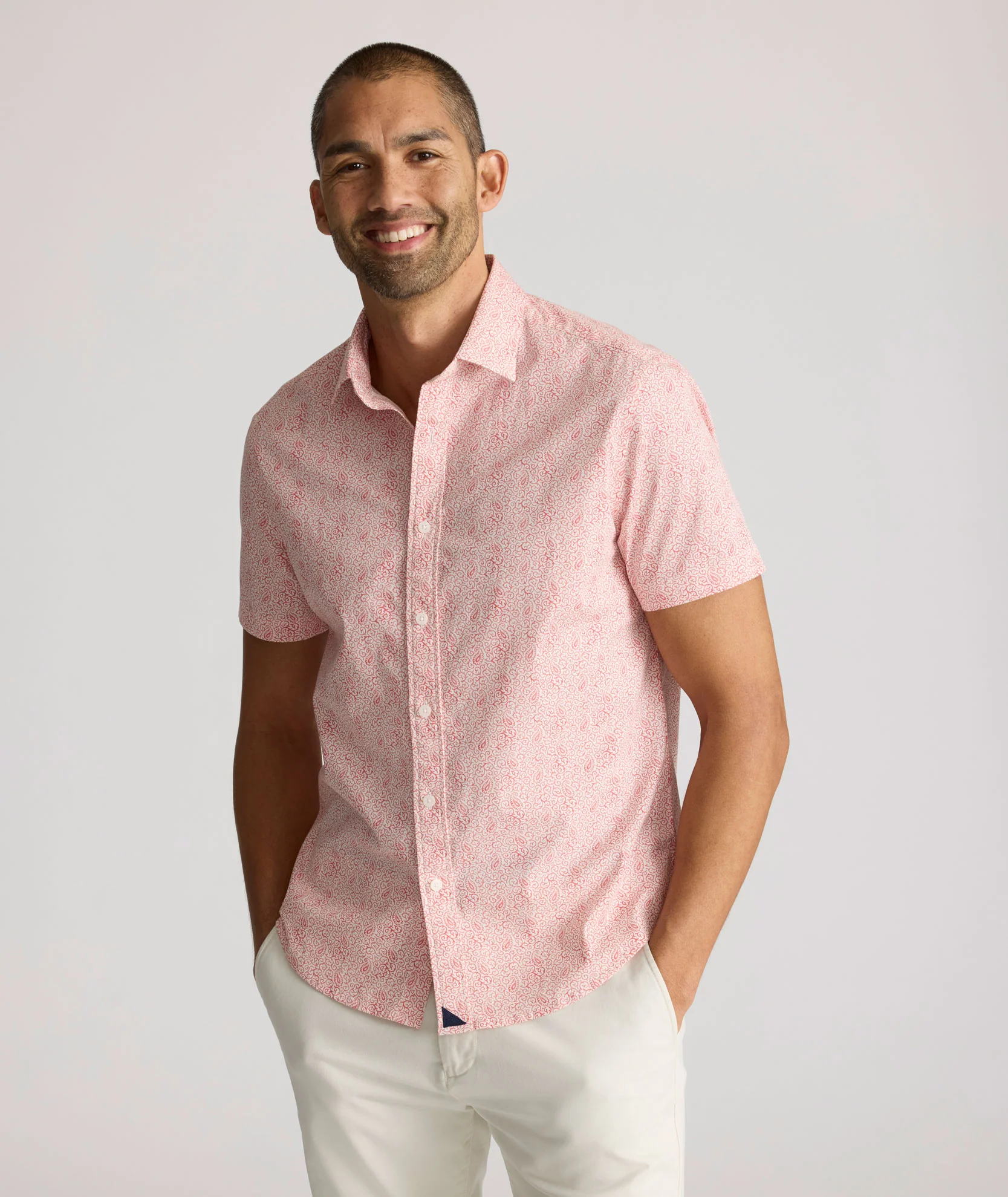 Stretch Cotton Short-Sleeve Coldwell Shirt - Image 3