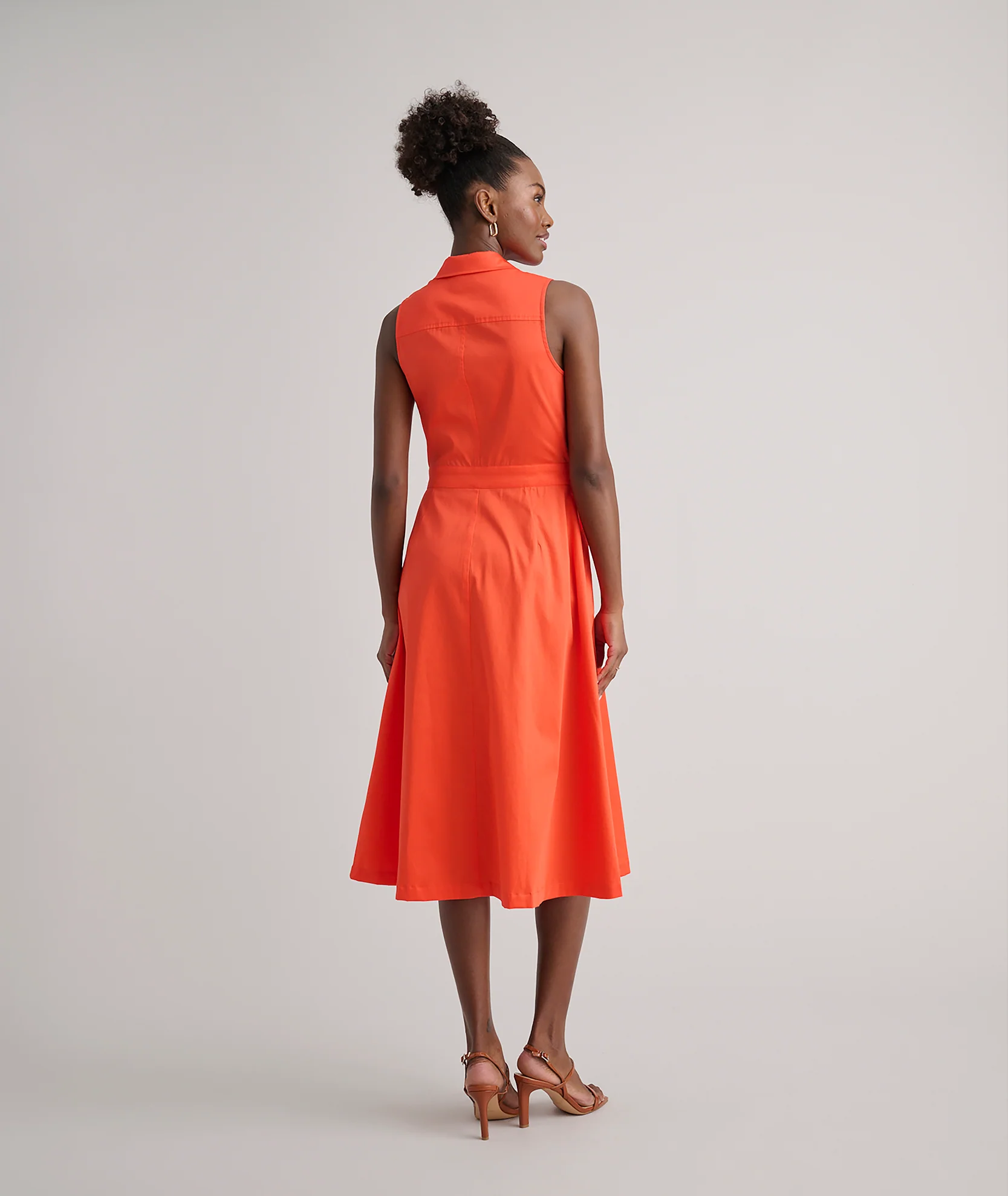 Stretch Cotton Sleeveless Cordelia Shirt Dress - Image 4