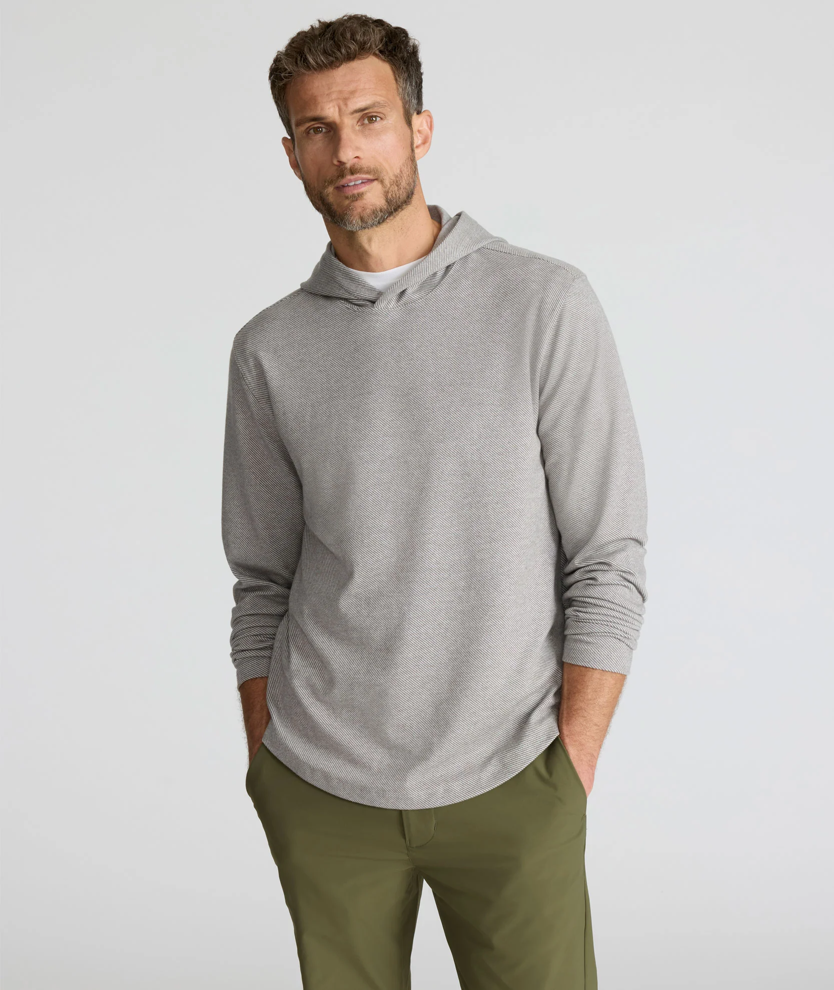 Textured Knit Hoodie