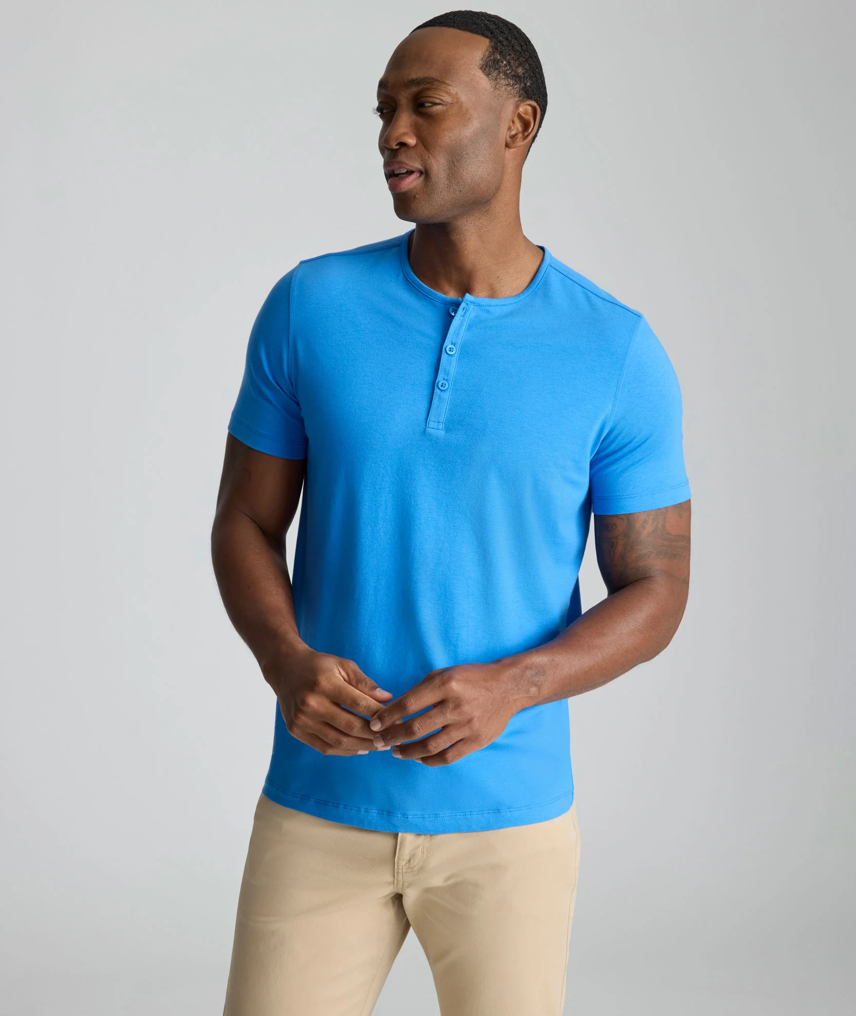 EcoSoft™ Short-Sleeve Henley - Image 2