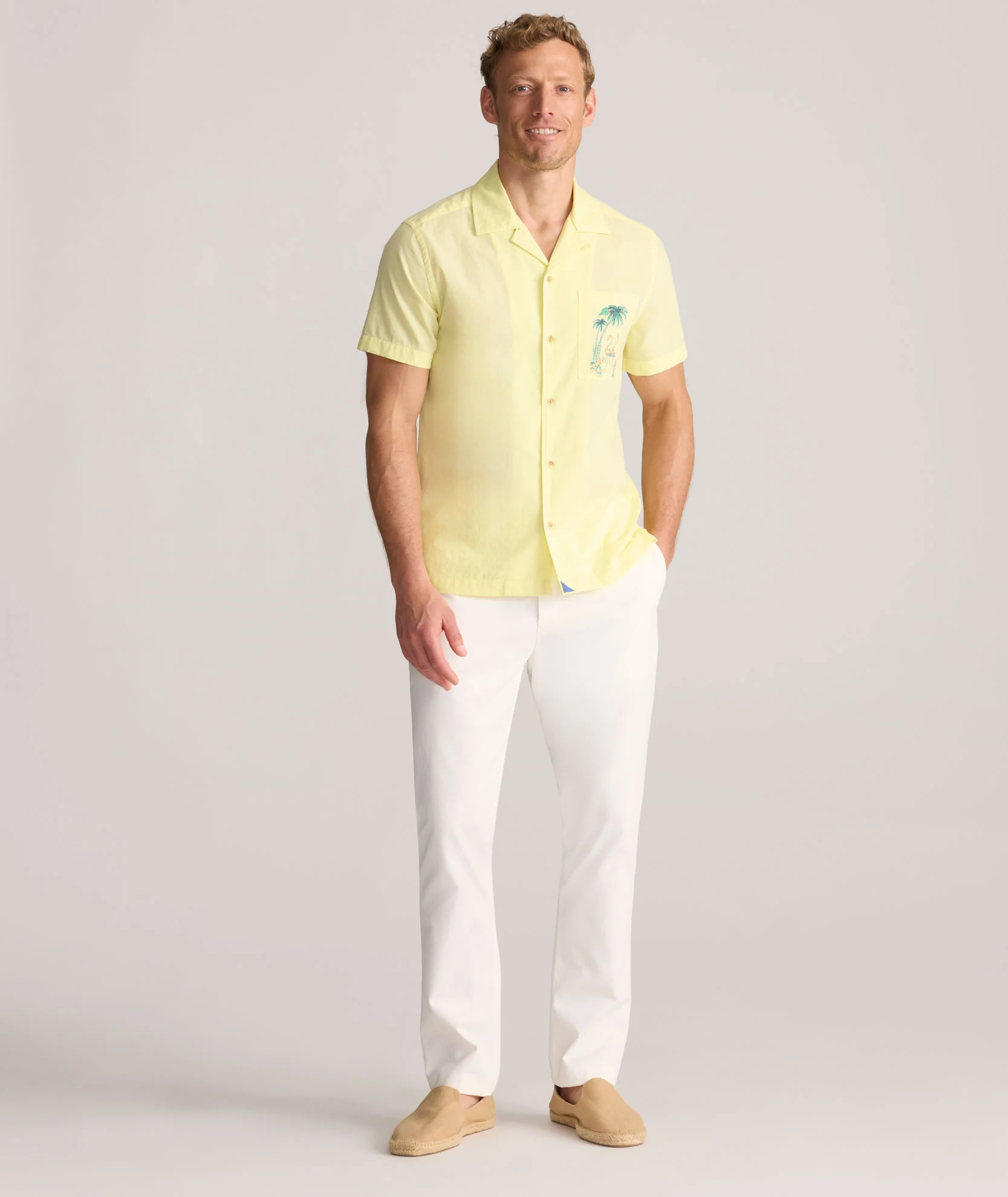 Vintage Wash Short-Sleeve Camp Collar Shirt - Image 2