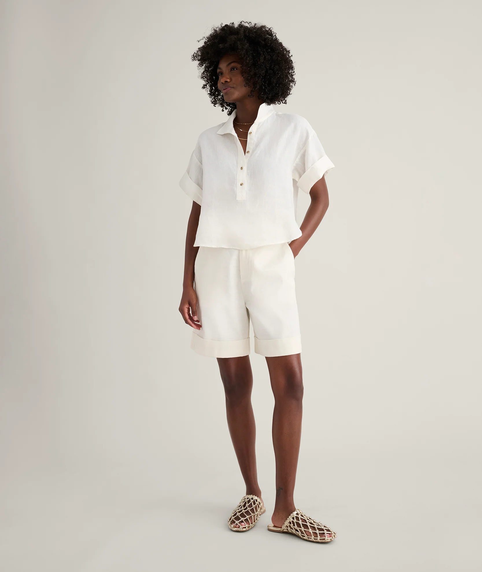 Linen Popover Untucked Ivy Shirt - Image 4