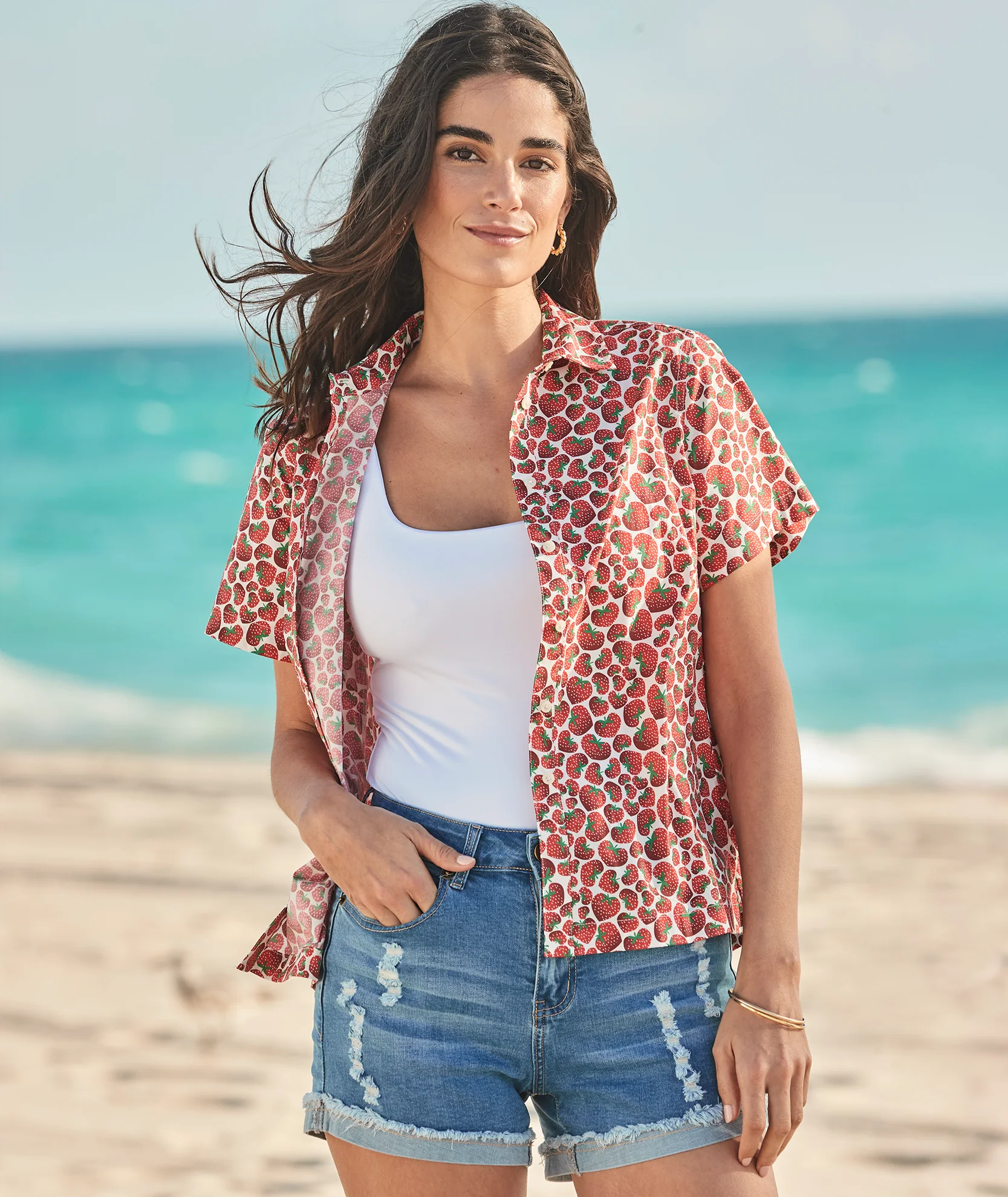 Stretch Cotton Short-Sleeve Jaime Shirt - Image 5