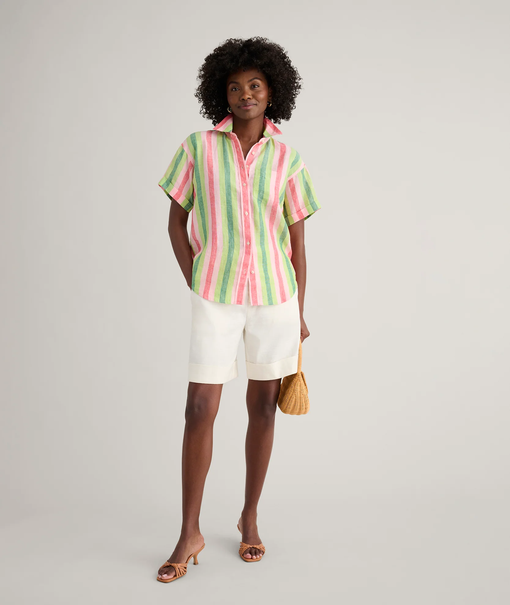 Linen Short Sleeve Juno Shirt - Image 3