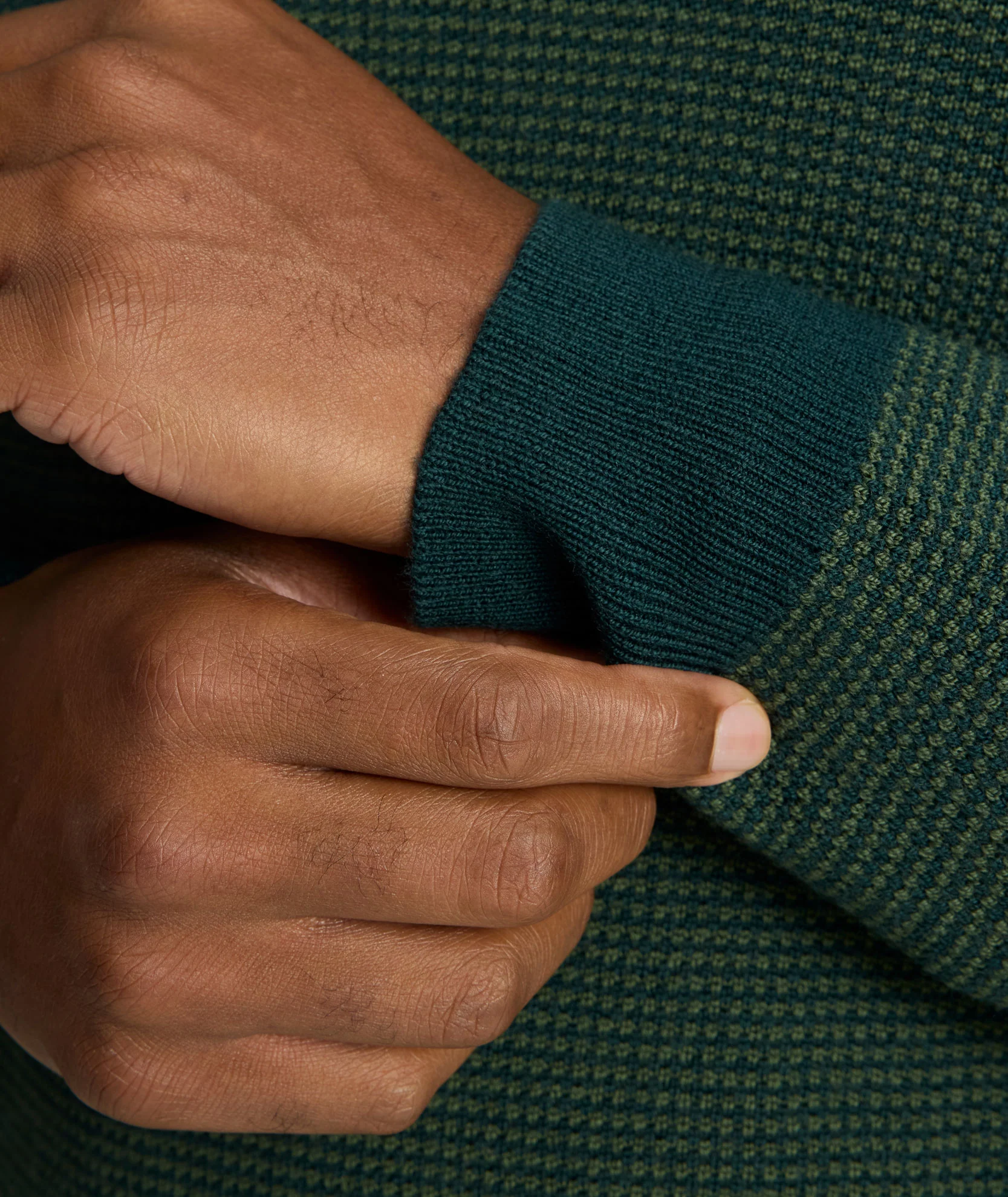 Textured Merino Wool Quarter-Zip Sweater - FINAL SALE - Image 4