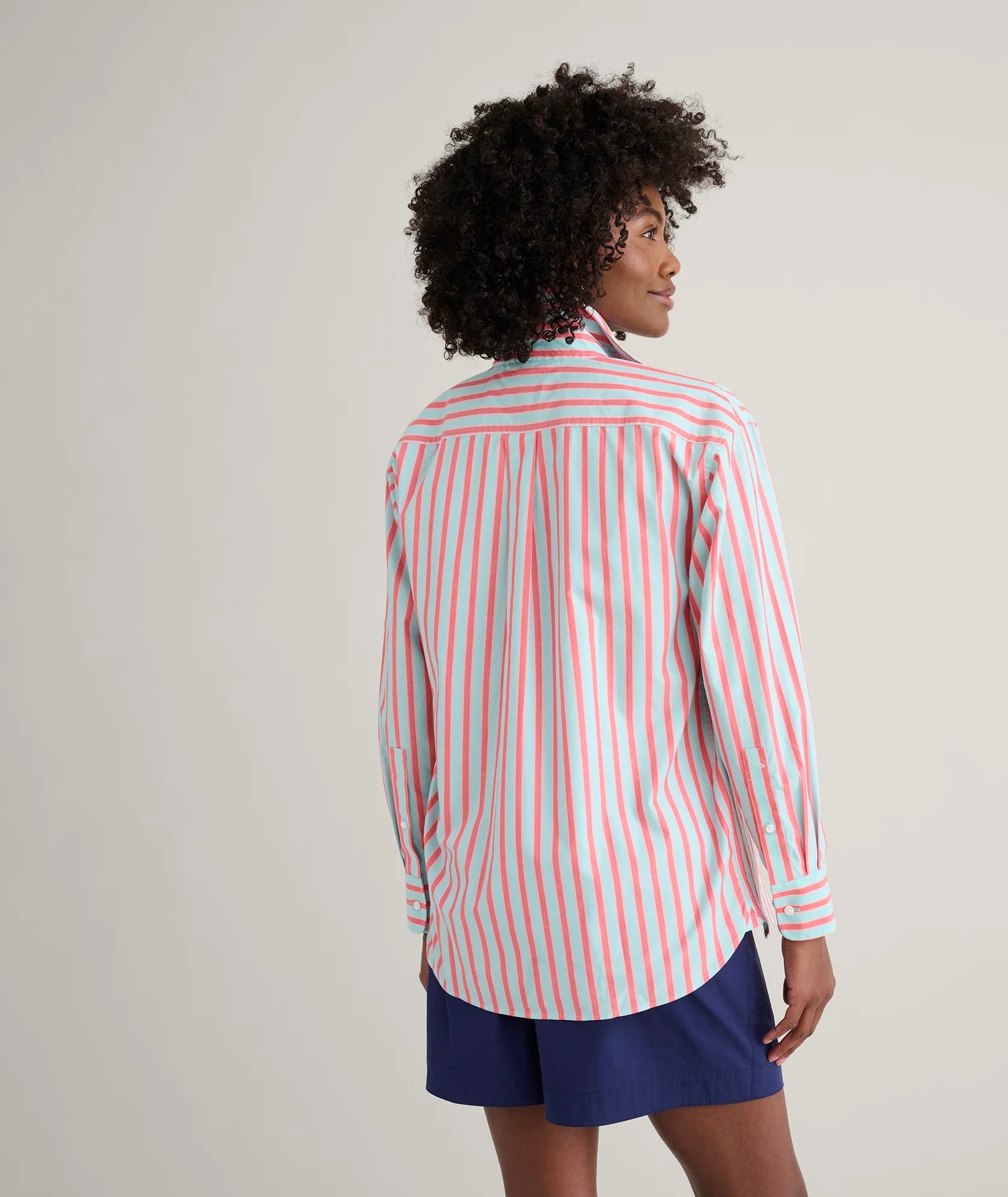 Stretch Cotton Poplin Relaxed Fit Melanie Shirt - Image 4