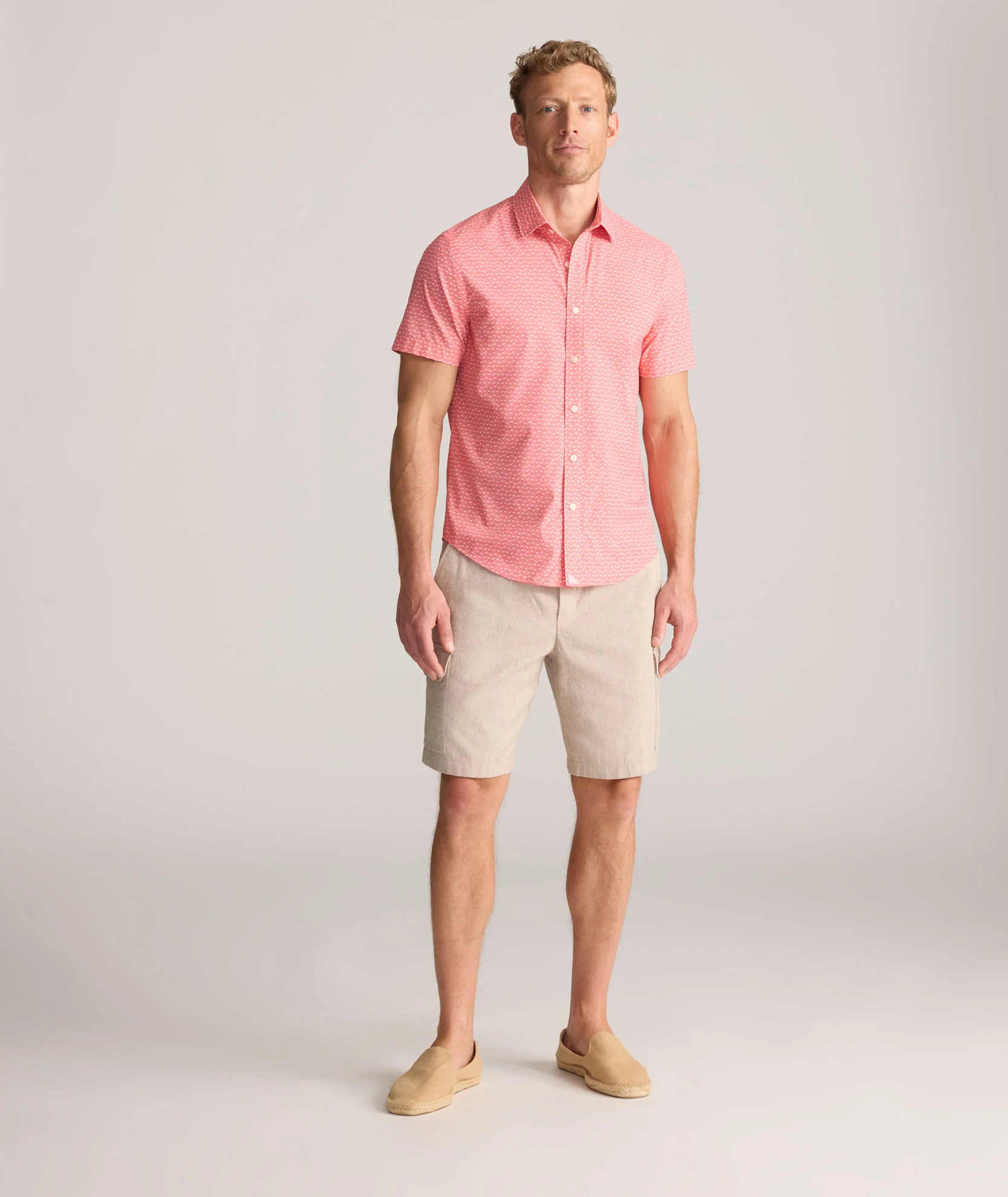 Linen-Cotton Utility Shorts - Image 2