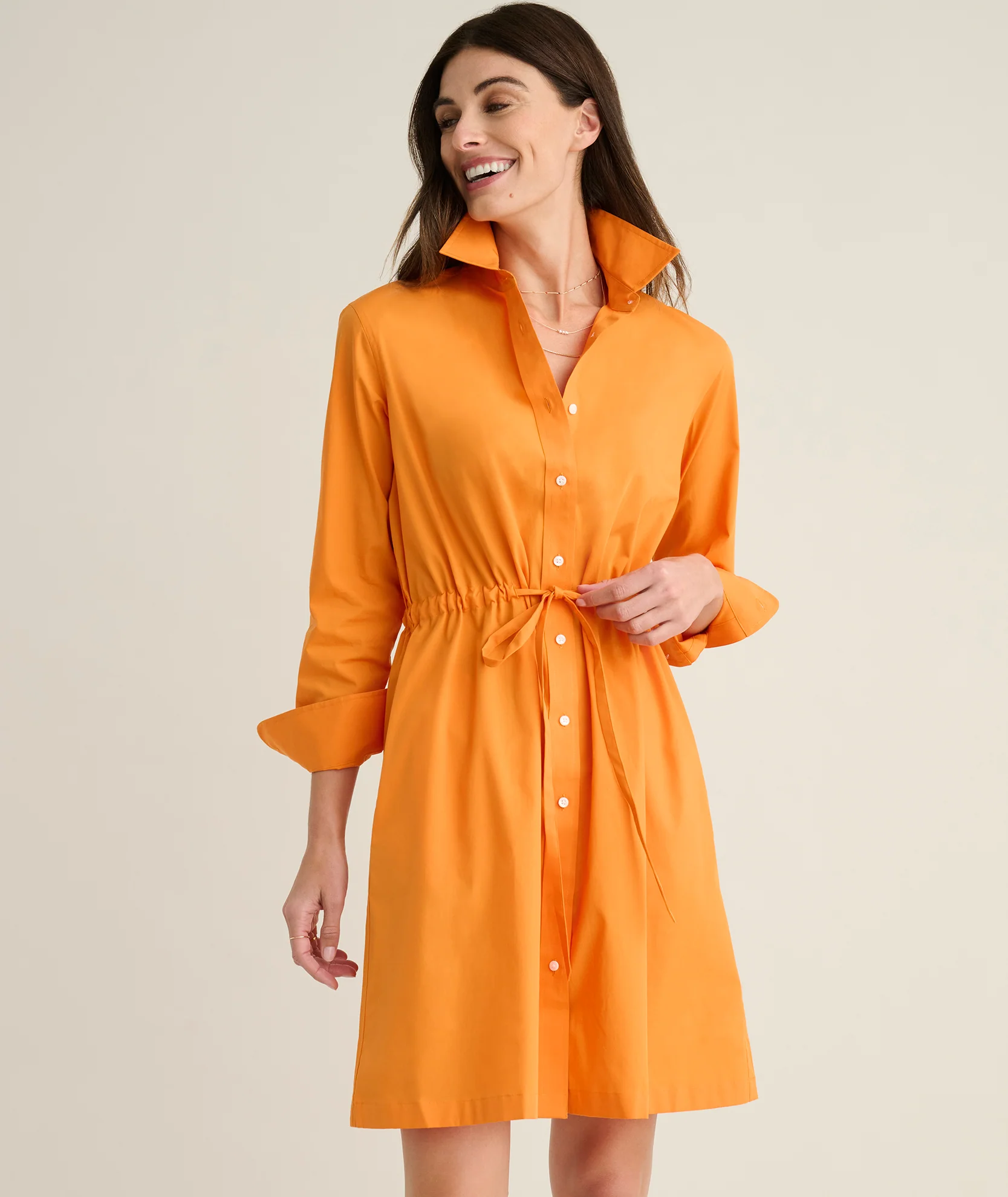 Stretch Cotton Poplin Taylor Shirtdress - Image 5