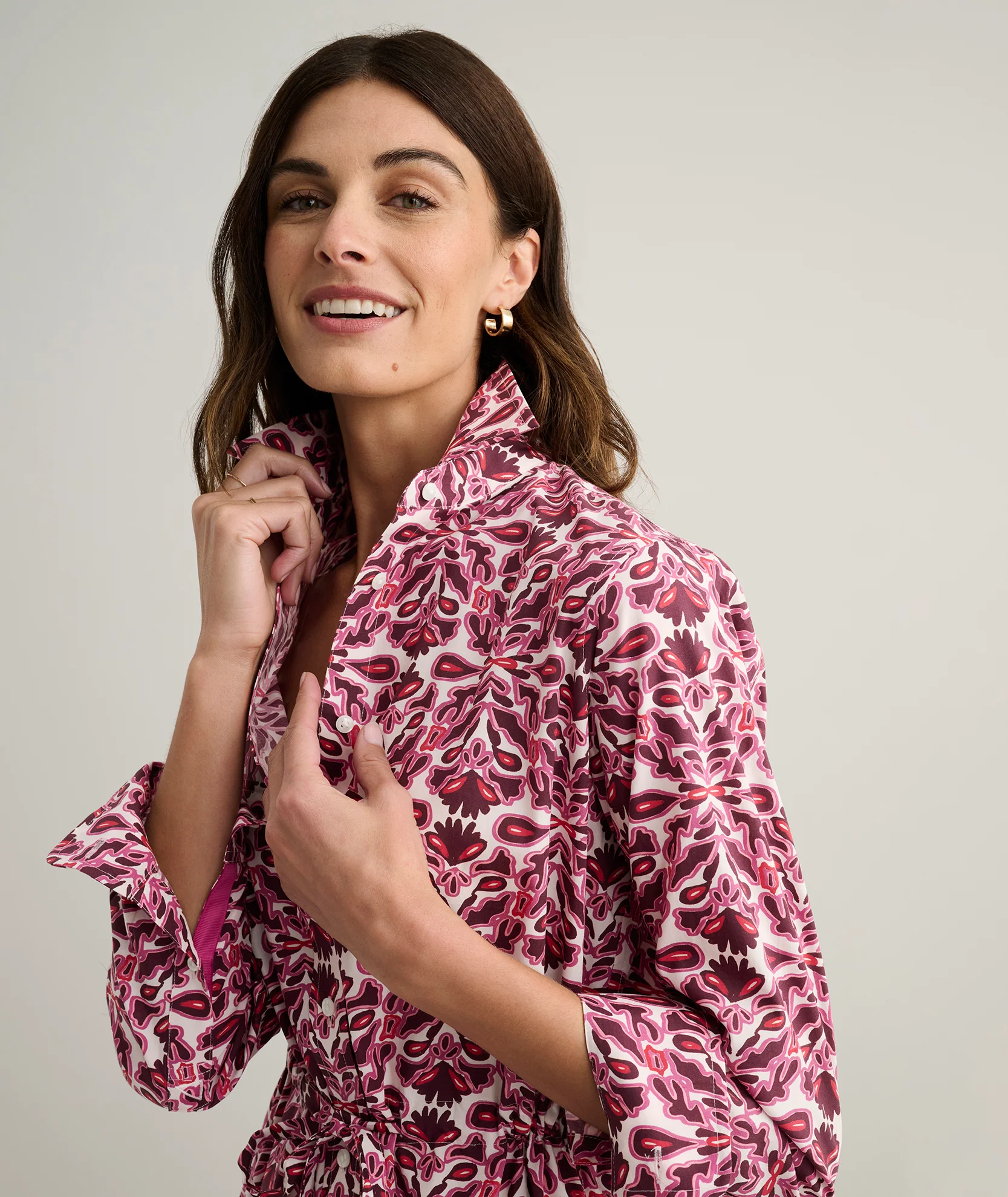 Stretch Cotton Poplin Taylor Shirtdress - Image 5
