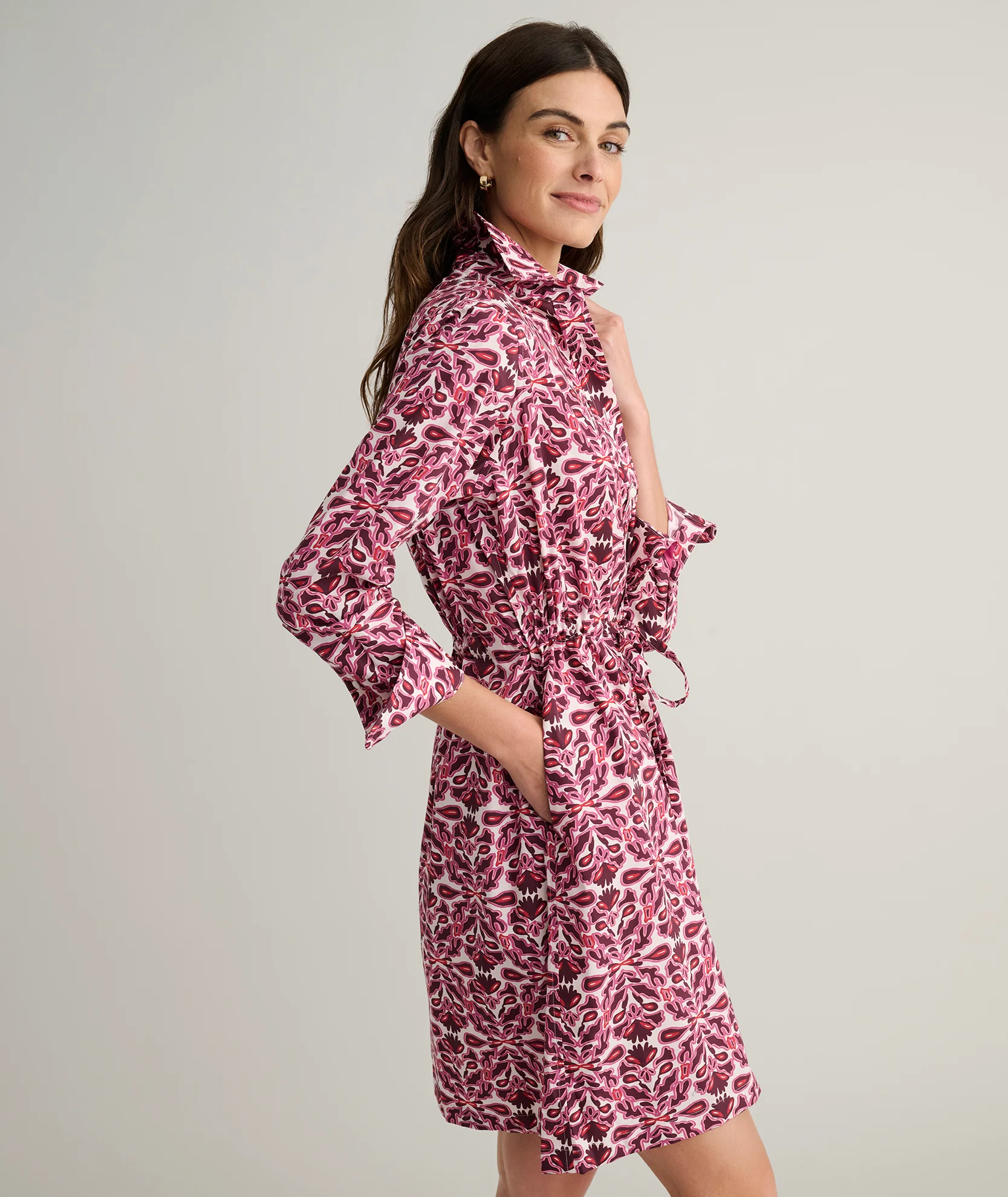 Stretch Cotton Poplin Taylor Shirtdress - Image 6
