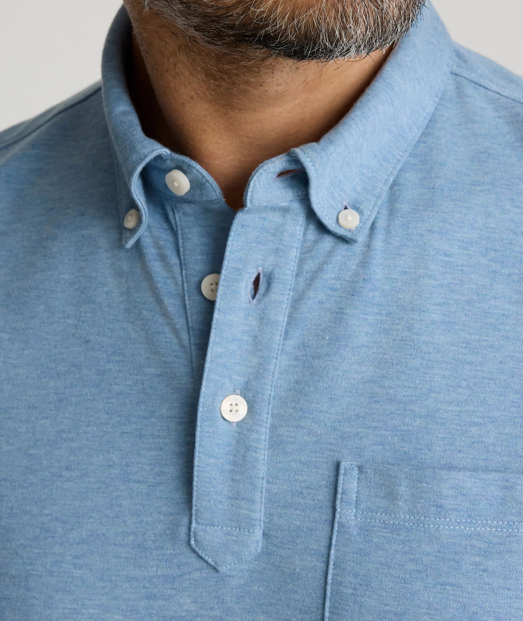 Wrinkle-Free Button-Down Collar Polo - FINAL SALE - Image 3