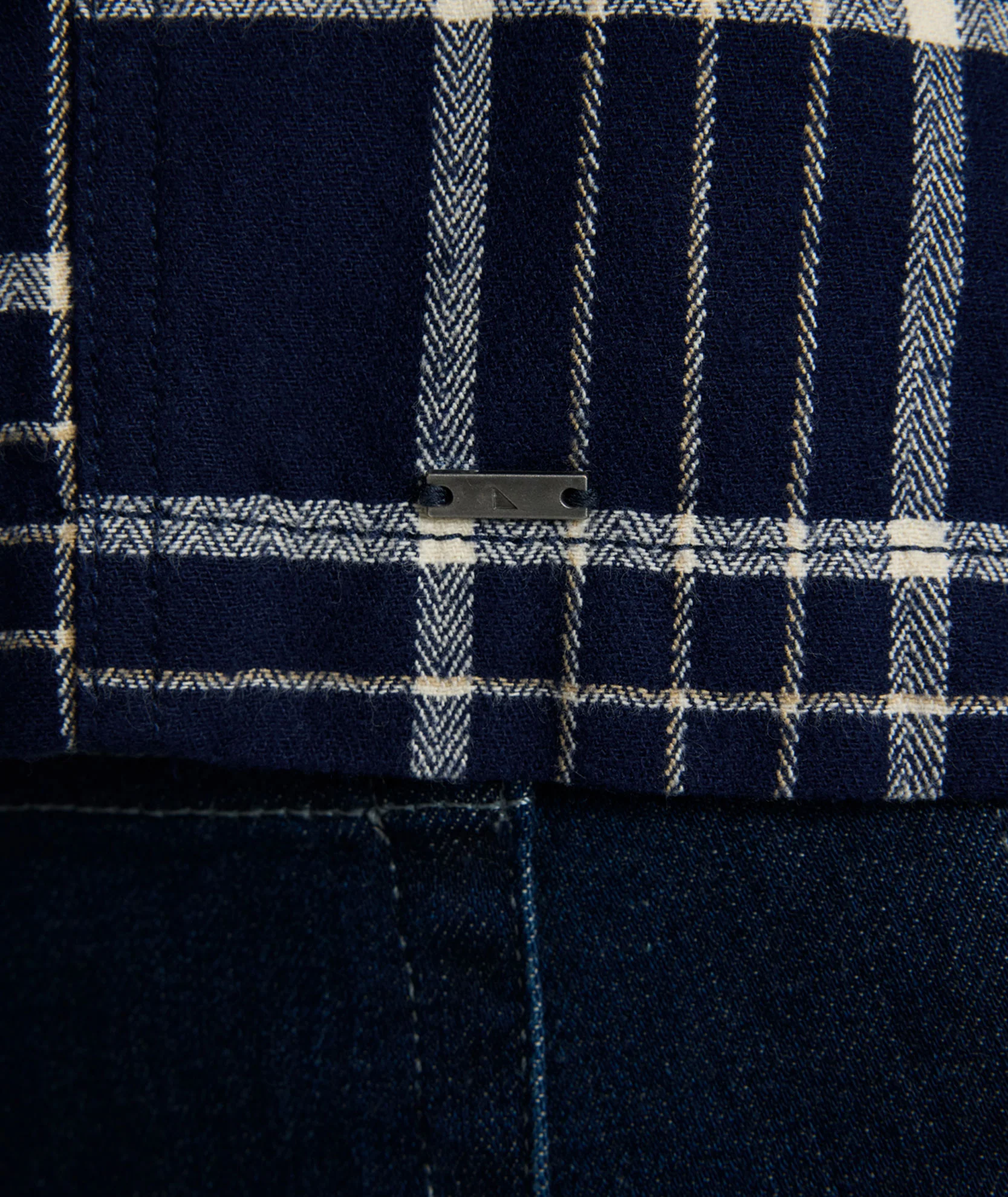 Plaid Herringbone Overshirt - FINAL SALE - Image 5